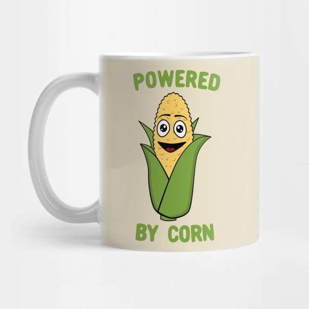 Powered By Corn, Cute Kawaii Corn by KawaiinDoodle